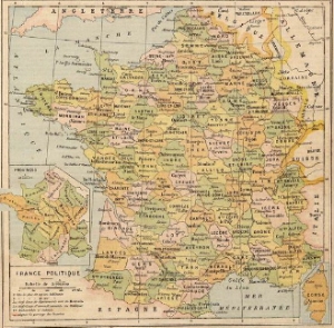 carte de France 1914